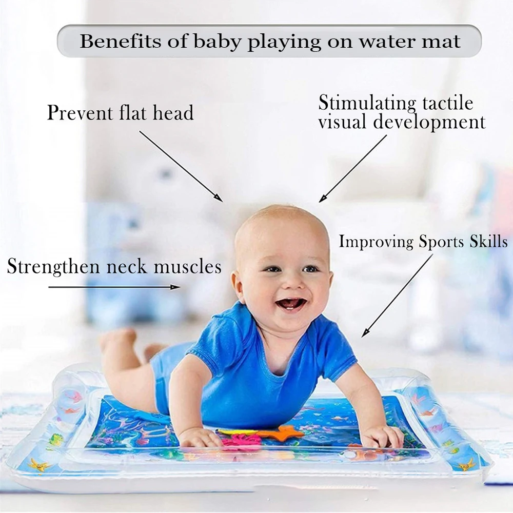 Baby Kids water play mat Inflatable thicken PVC infant Tummy Time Playmat Toddler Fun Activity Play Center for babies | Игрушки и хобби