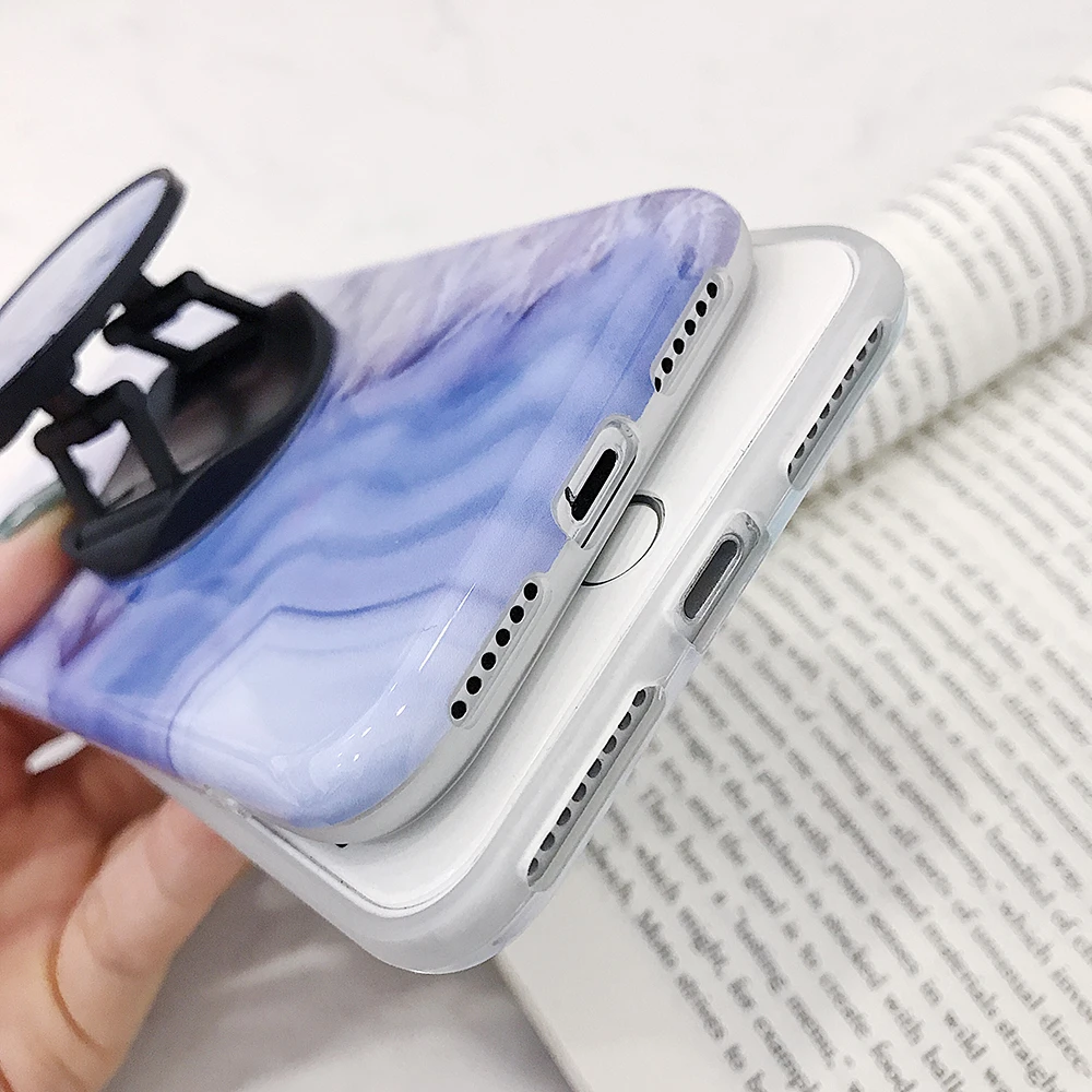 SUYACS градиентная Мраморная Подставка Держатель для телефона чехол iPhone 12 Mini 11 Pro Max