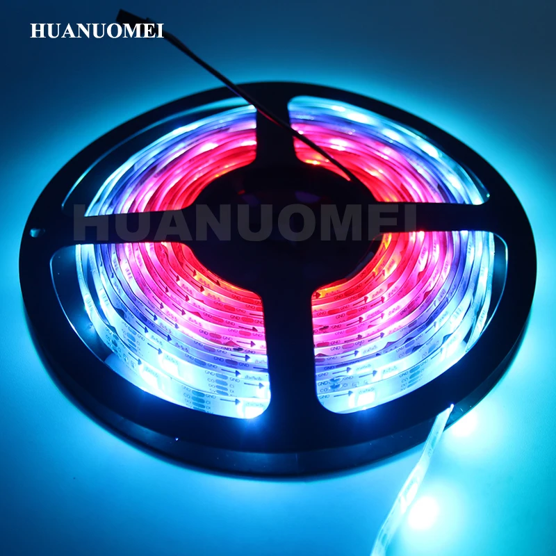 5 м 30 светодиодный s APA102 цифровой RGB полосы 5050 SMD белый черный гибкая печатная плата