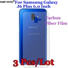 3 шт.лот для Samsung Galaxy J6 Plus J6 + 6,0 дюйма, 3D противоскользящая задняя пленка из прозрачного углеродного волокна, защитная пленка, защитная наклейка