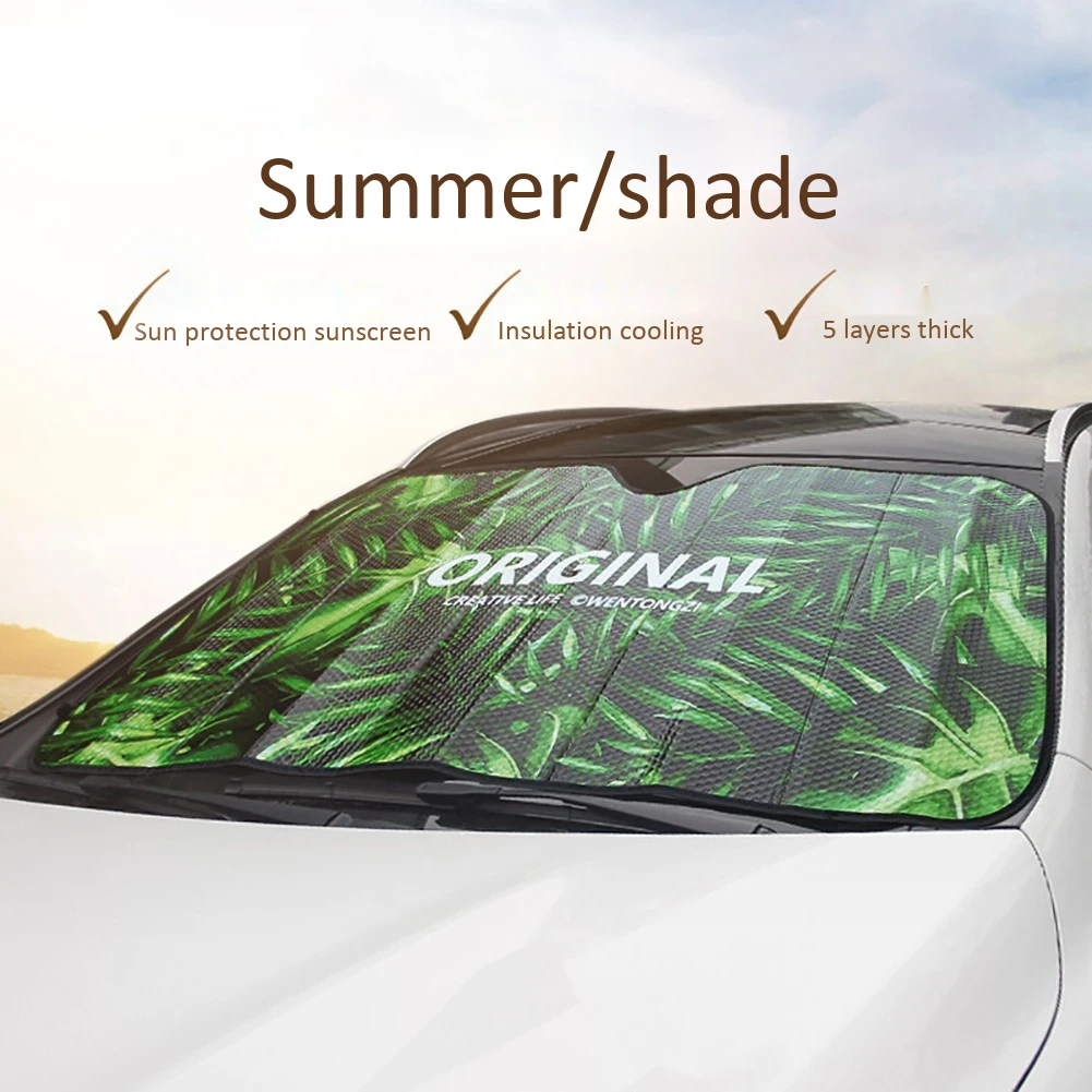 

Green Tree Universal Car Sun Shade Bubble Aluminum Foil Sun Shade Shading Mat Block UV Rays For Car Windshields