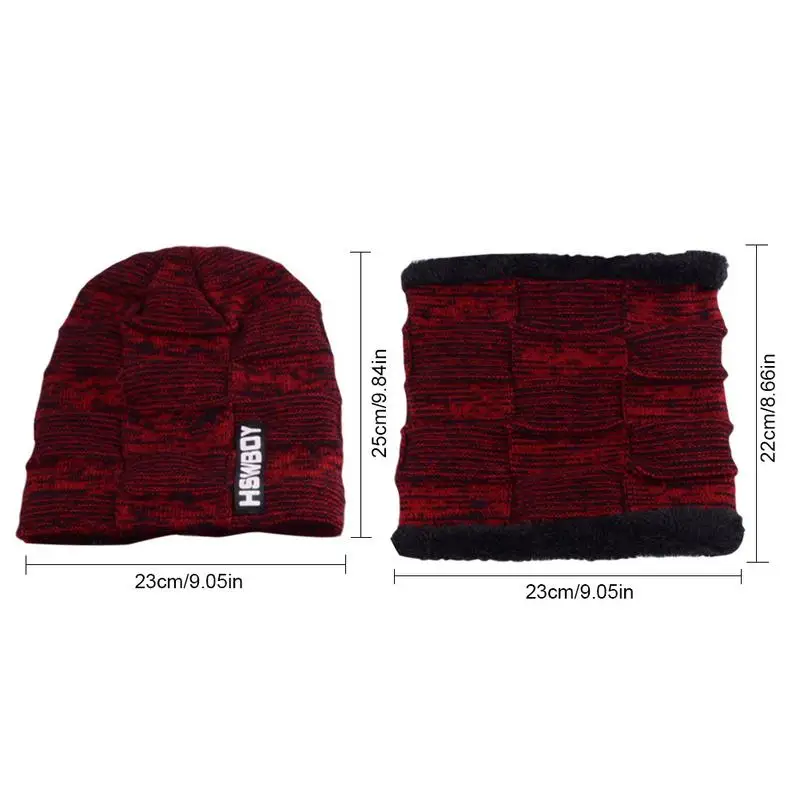 2 шт./компл. теплая вязаная шапка на открытом воздухе утепленная шерстяная