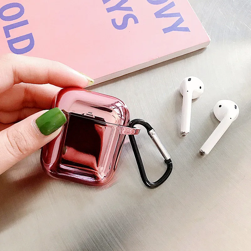 Гальванический мягкий корпус для наушников для airpods чехол Bluetooth Беспроводная Противоударная сумка для зарядки airpod защитный чехол