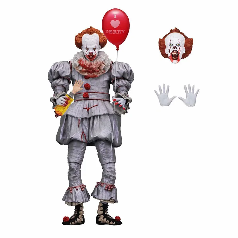 Фигурка Pennywise из фильма ужас персонаж It NECA Joker с воздушными шарами экшн фигурка