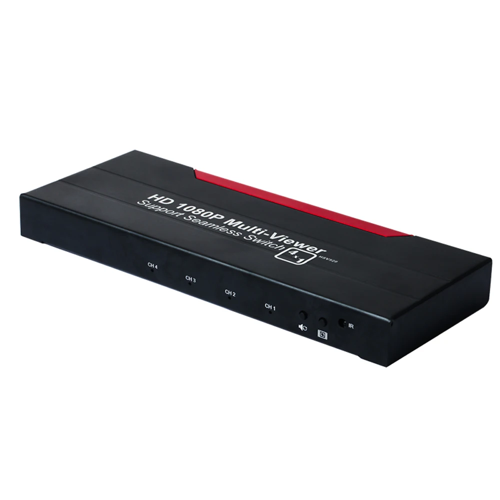 TreasLin Hdmi 4X1 Quad Multi Viewer с бесшовным переключателем ИК беспроводным пультом