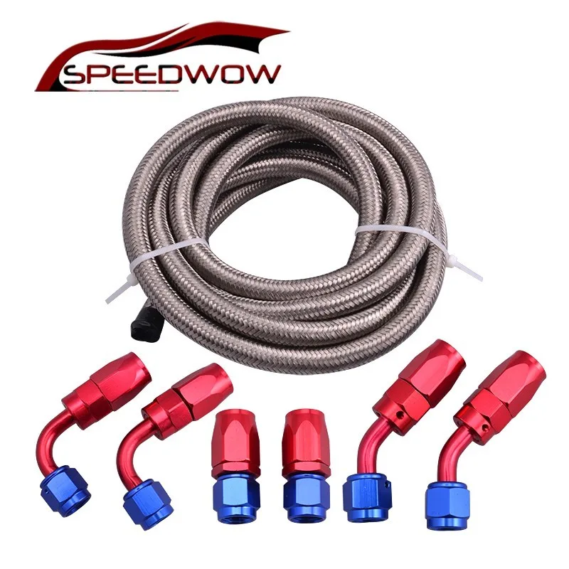 Дизельный топливный шланг SPEEDWOW AN12 топливные адаптеры 0/45/90 градусов фитинги для