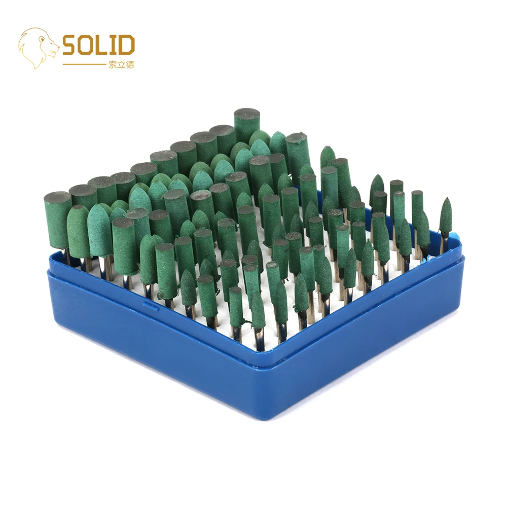 Шлифовальная головка с резиновым креплением и хвостовиком 100 дюйма вращающиеся