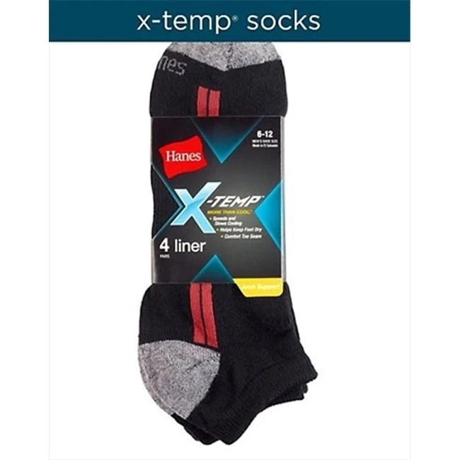 Hanes 510 4 Мужские X Temp Arch support подследники шт|Носки| |