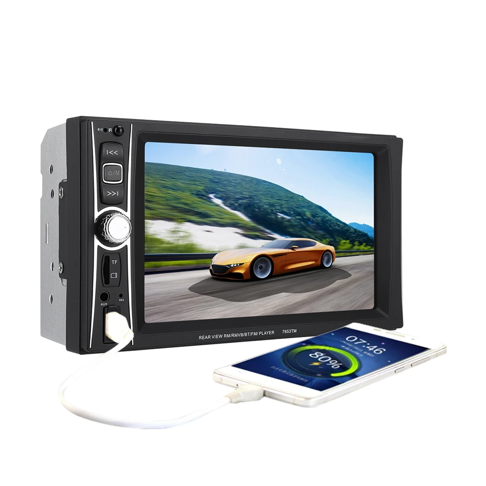 Портативный 6 дюйма HD 2 Din MP5/игрок WMA gps навигации громкой связи FM 2019 Фирменная