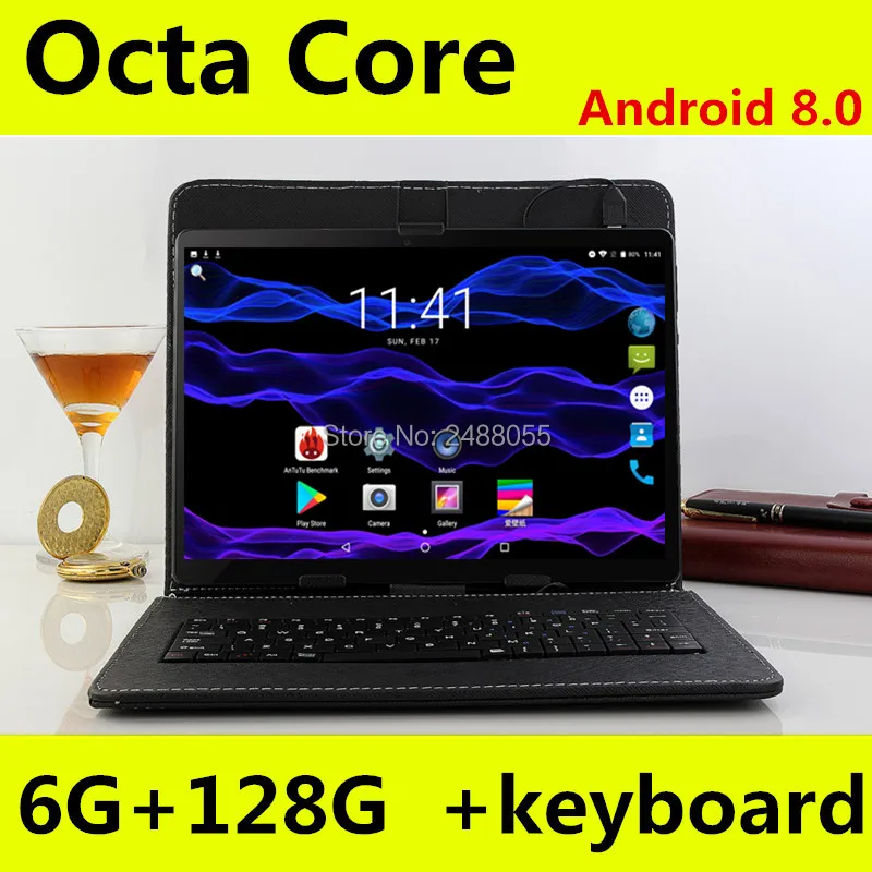 Новый компьютер 10 дюймовый планшетный ПК Восьмиядерный Android 8 0 4 Гб ОЗУ 128 ПЗУ ядер