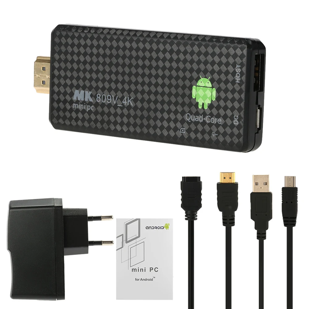 Адаптер MK809 IV на Android 5 1 для ТВ Smart TV медиаплеер RK3229 четырехъядерный ГБ/8 ГБ Stick UHD 4K HD