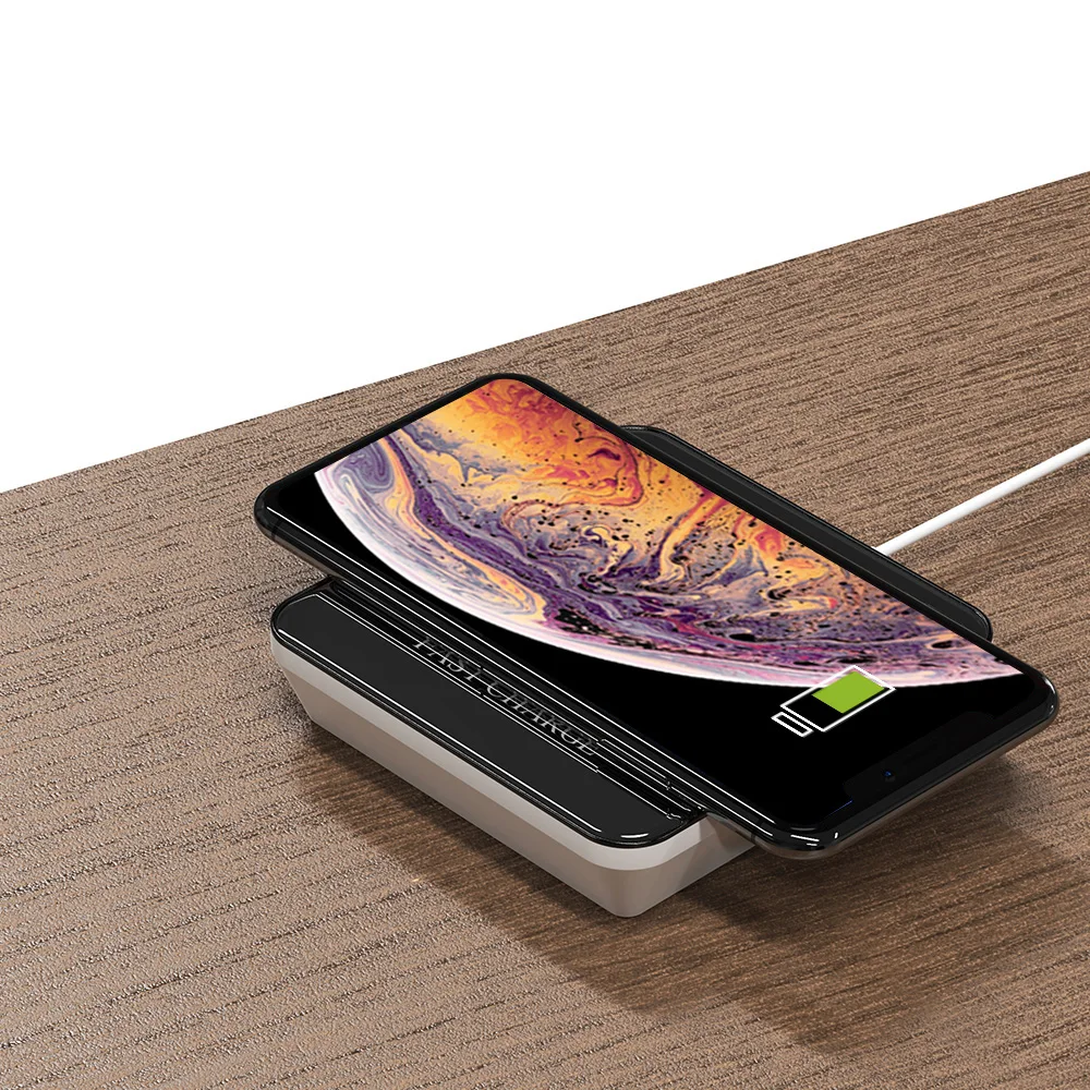 LED Night Lamp Qi Wireless Charger Fast Charging Pad Dock for Phone Charge Induction | Лампы и освещение
