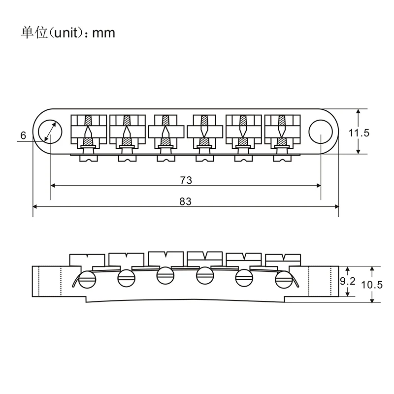 Новый мост электрогитара Tune-o-Matic черный с монтажными шпильками для LP гитарные