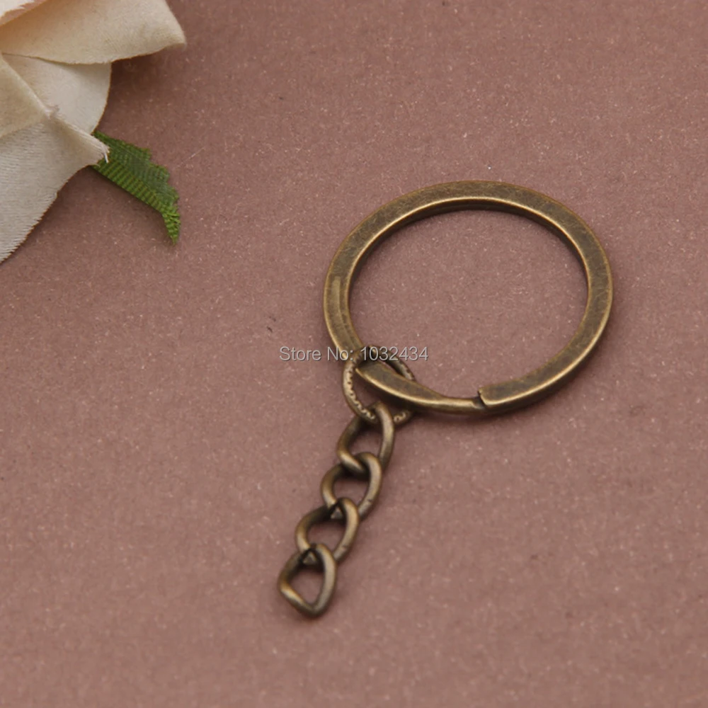 

1000pcs/lot Antique Bronze Plated Key Ring Long Split Ring Key Chains Keyrings DIY Retro Fashion Keychains Accessories