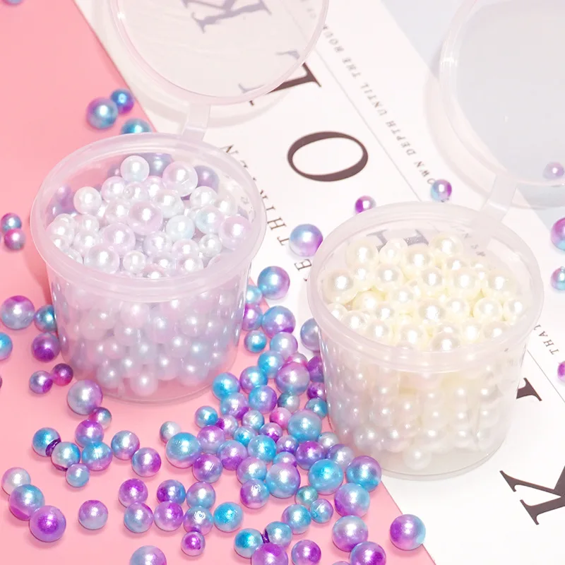 

200Pcs/lot 4/5/6mm Imitation Pearls Beads no holes Round Beads DIY Craft Scrapbook Jewelry Decoration Fake Pearl Bead