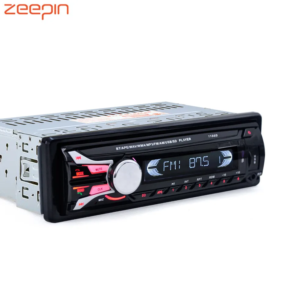 Zeepin 1188B автомобильное FM радио 12 V Bluetooth V2.0 съемная передняя Панель Авто аудио