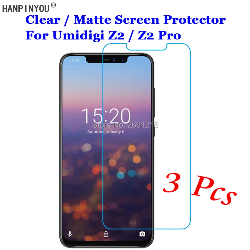 3 шт. для Umidigi Z2 / Pro Special Edition HD Прозрачная/Антибликовая матовая защитная пленка