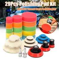 29pcs polishing pad in polishing disc buffing pad 1 3 inch auto car polishing pad for car polisher drill adaptor m14 power tool
