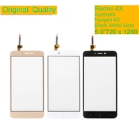 10pcslot for xiaomi redmi 4x touch screen digitizer touch panel sensor front outer lcd glass replacement