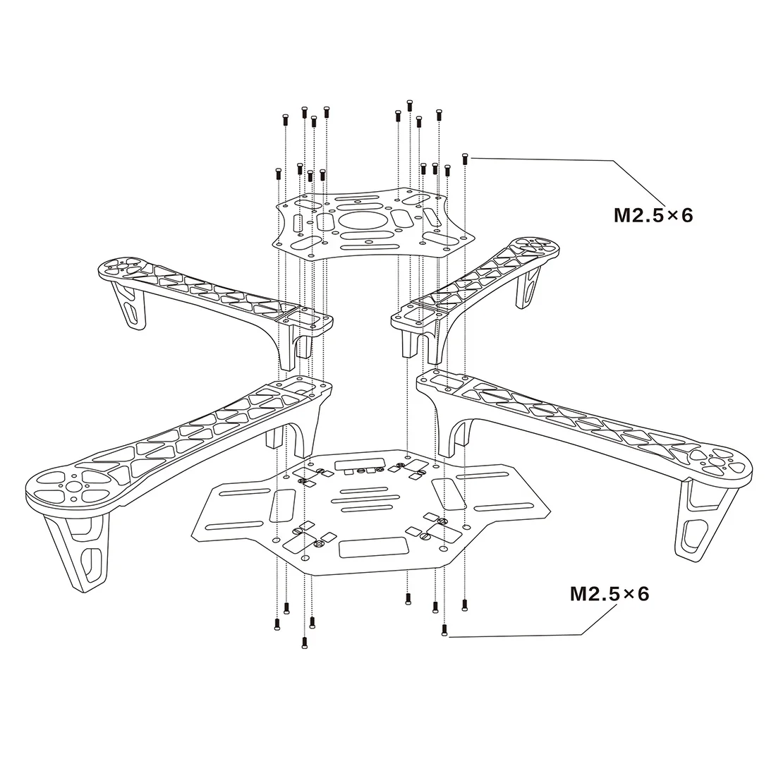 F02192 B Мультикоптер RC UFO ARF/Kit No TX & RX: KK V2.3 печатная плата + двигатель 1000KV 30A ESC Lipo F450