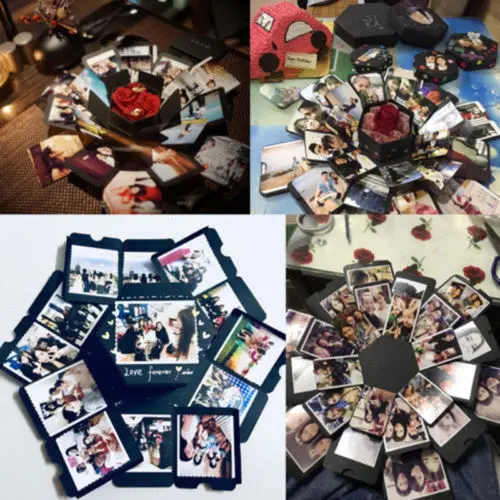 DIY Surprise Explosion Box Memory Scrapbook Photo Album Kits Anniversary Gift | Дом и сад