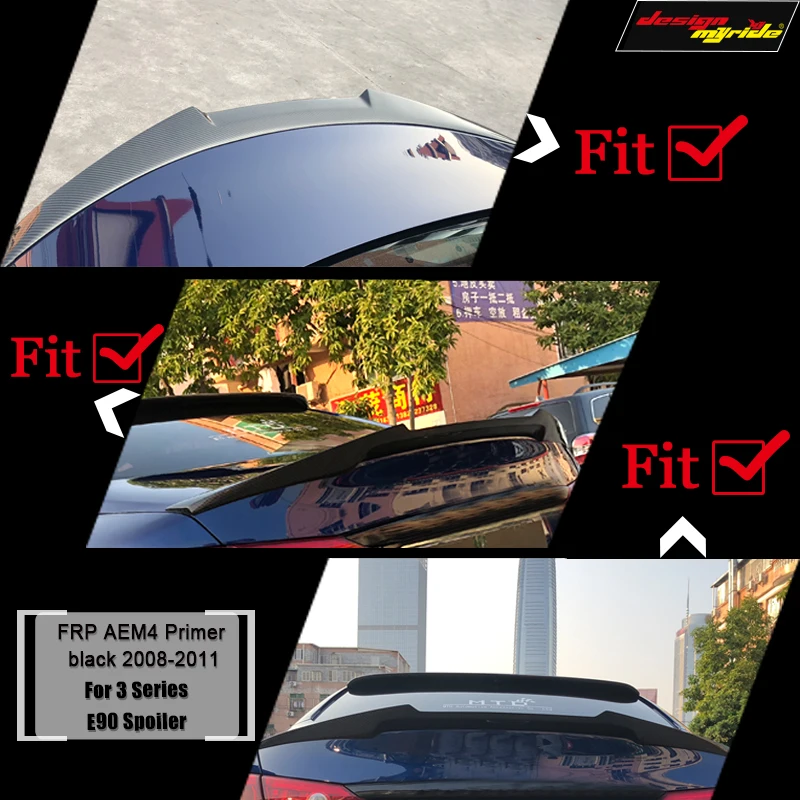 E90 задний спойлер багажник крыло для губ M4 Стиль FRP грунтовка черный BMW 320i 325i 330i 335i