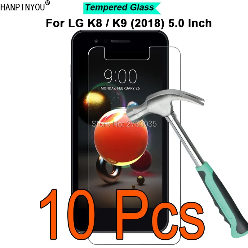 10 Pcs/Lot For LG K9 / K8 (2018) 5.0&quot 9H Hardness 2.5D Ultra-thin Toughened Tempered Glass Film Screen Protector Guard | Мобильные