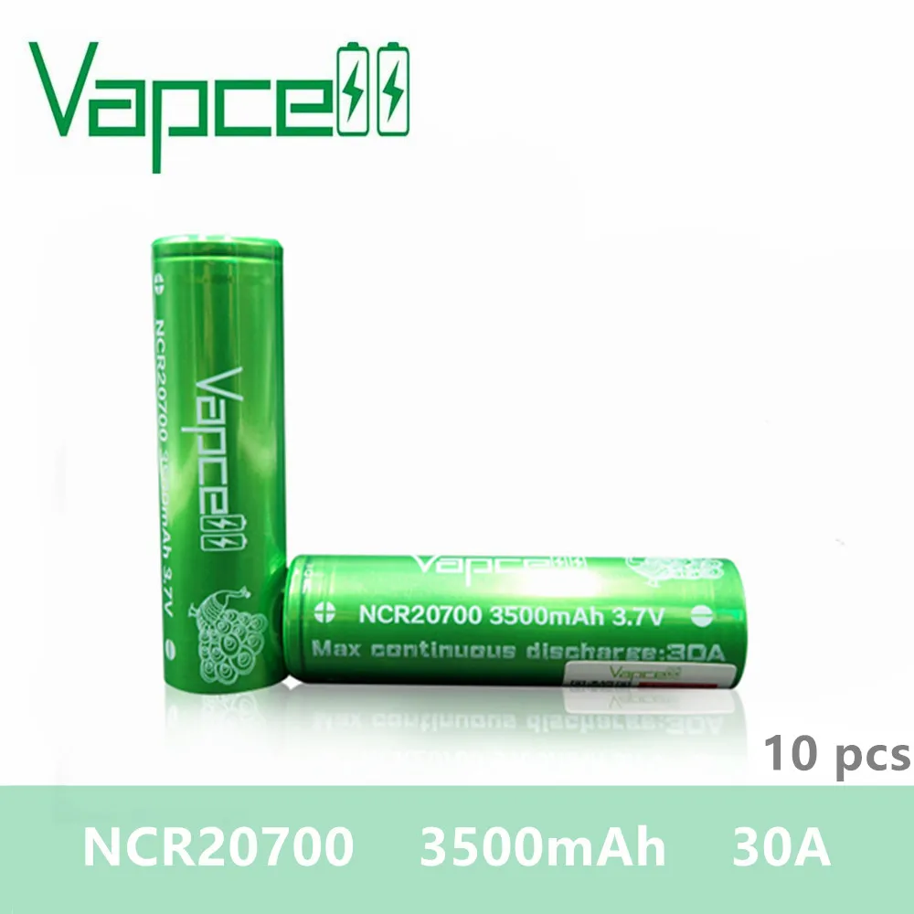 Vapcell NCR20700 10 шт. 3500 мАч непрерывная разгрузка 20700 30А перезаряжаемая батарея с