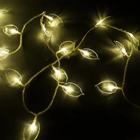 led string light with leaves outdoor festival party lights decor waterproof led chain holiday lighting christmas tree light