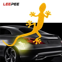 leepee car reflective sticker gecko reflective strip tape bumper safety warning mark car sticker auto decor car styling