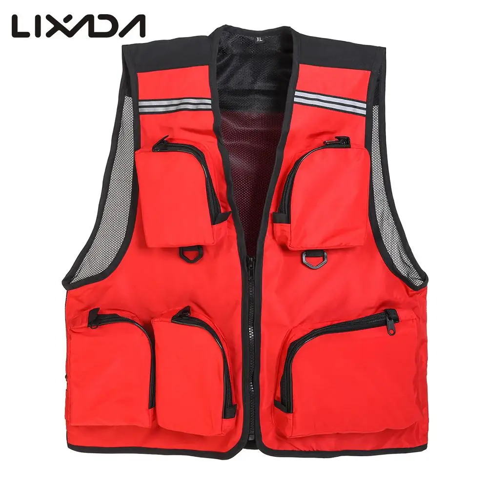 Спасательный жилет Lixada Fly Fishing регулируемый сетчатый Mutil-Pocket для активного отдыха