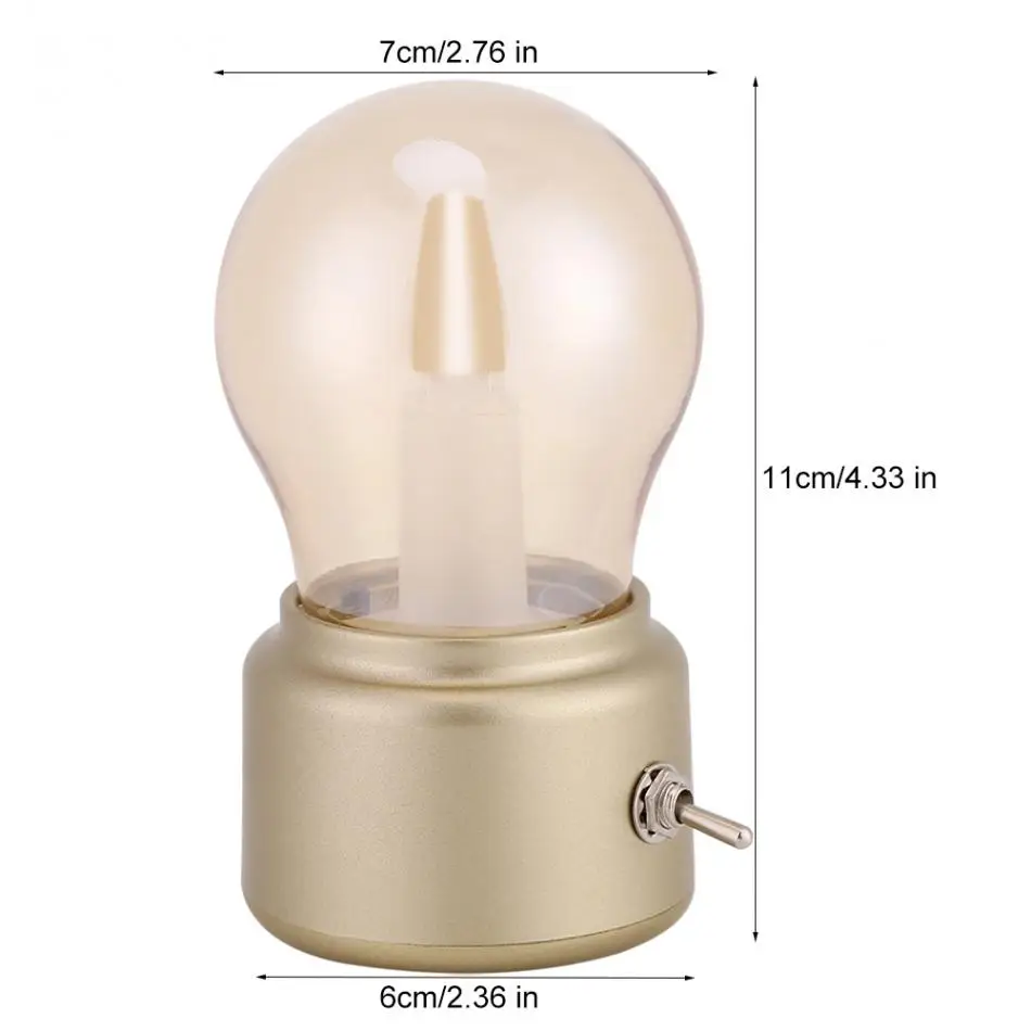 Светодиодный Ночной светильник 5W USB аккумуляторная Ночная лампа ретро прикроватная настольная лампа