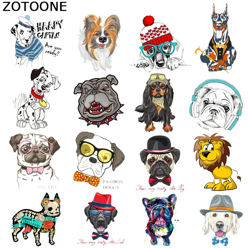 ZOTOONE с милой собачкой Переводные железные для одежды теплопередачей DIY футболка
