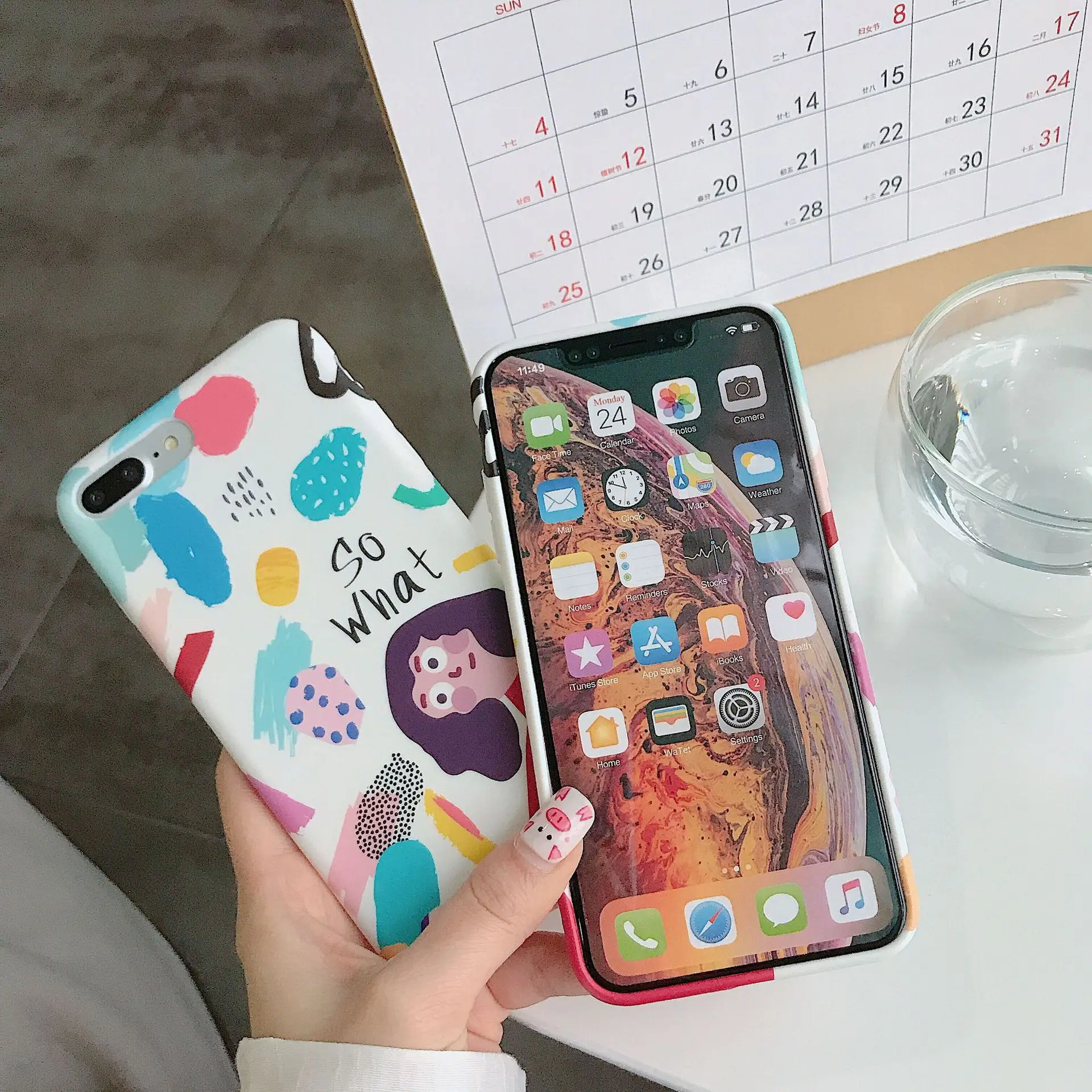 Ретро абстрактный жидкий силиконовый корейский чехол для телефона iPhone 7 Puls 6 6S 8 X XS