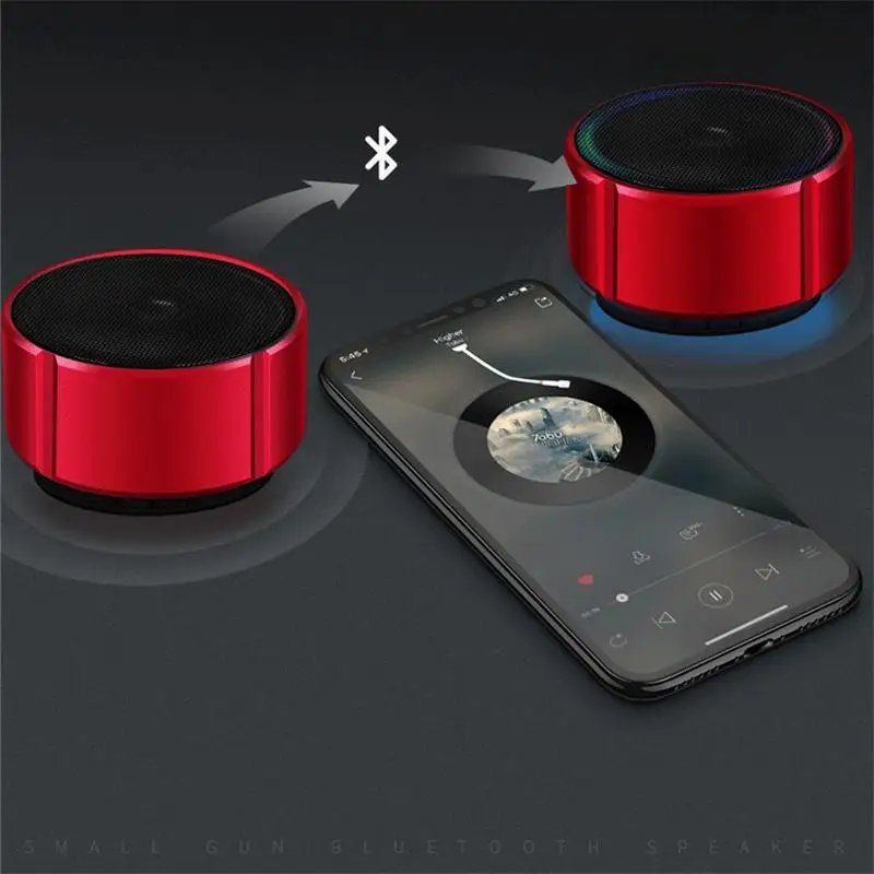 Мини-динамик Портативный беспроводной Bluetooth динамик модный металлический стерео