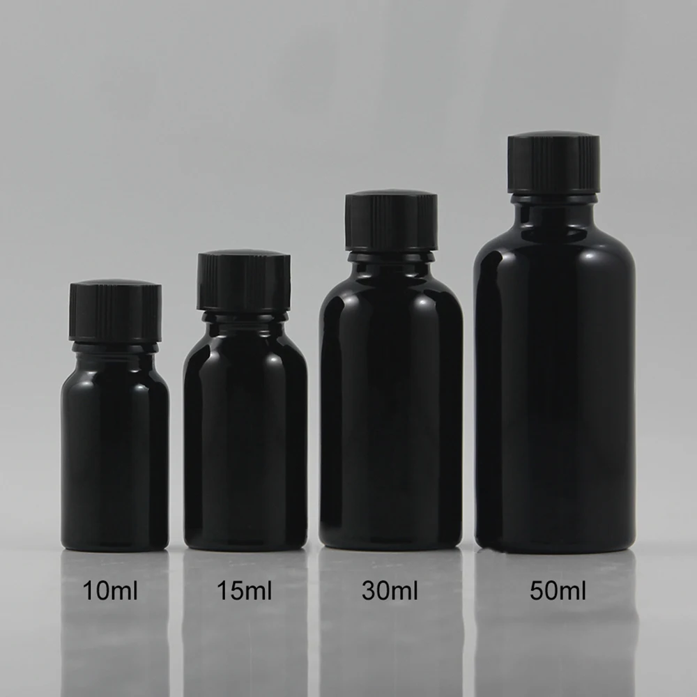 Cheap 0.5 ounce black glass bottle essetial oil container with serum brush 15ml | Красота и здоровье