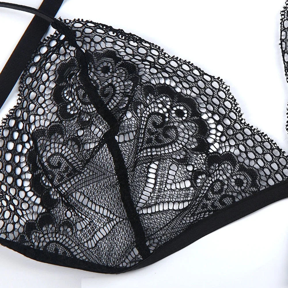 Missomo 2017 New Fashion Women Black Sexy Lace Jacquard Trim Bralette Adjustable Wide Straps Bras|wide strap bras|bra fbra fashion |