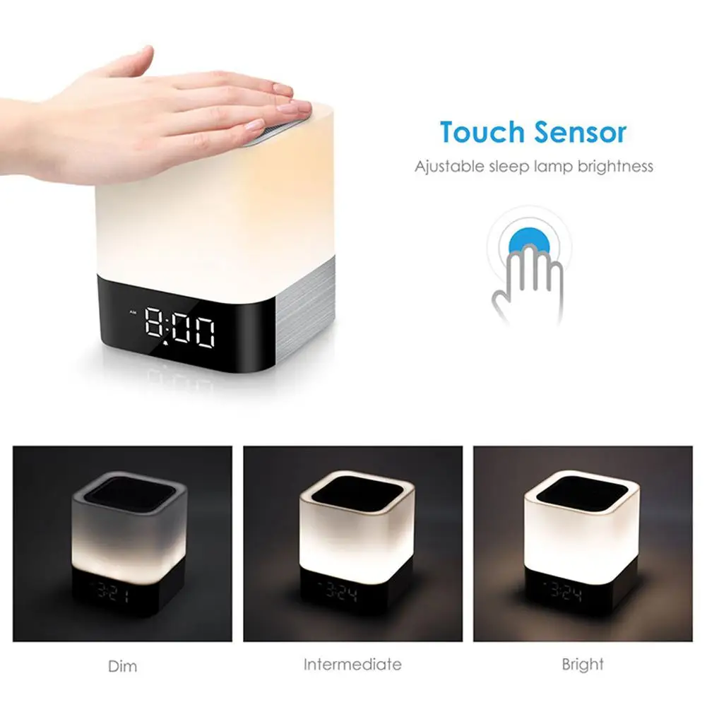 Мини беспроводной Bluetooth динамик изменение цвета светодиодный сенсорный датчик