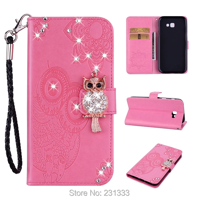Кожаный чехол кошелек C ku Diamond OWL для Samsung Galaxy M10 M20 M30 A10 A20 A30 A40 A50 A70 A7 2019 подставка 50