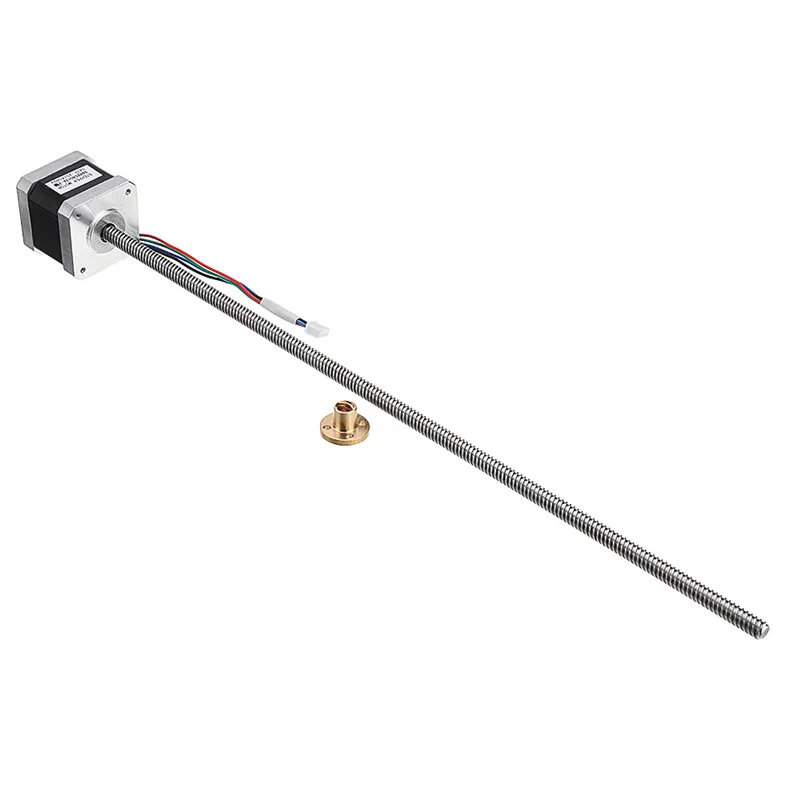 Nema17 42 мм 2 фазы 1 8 градусов 1.5A шаговый двигатель с T8 380 свинцовый винт для