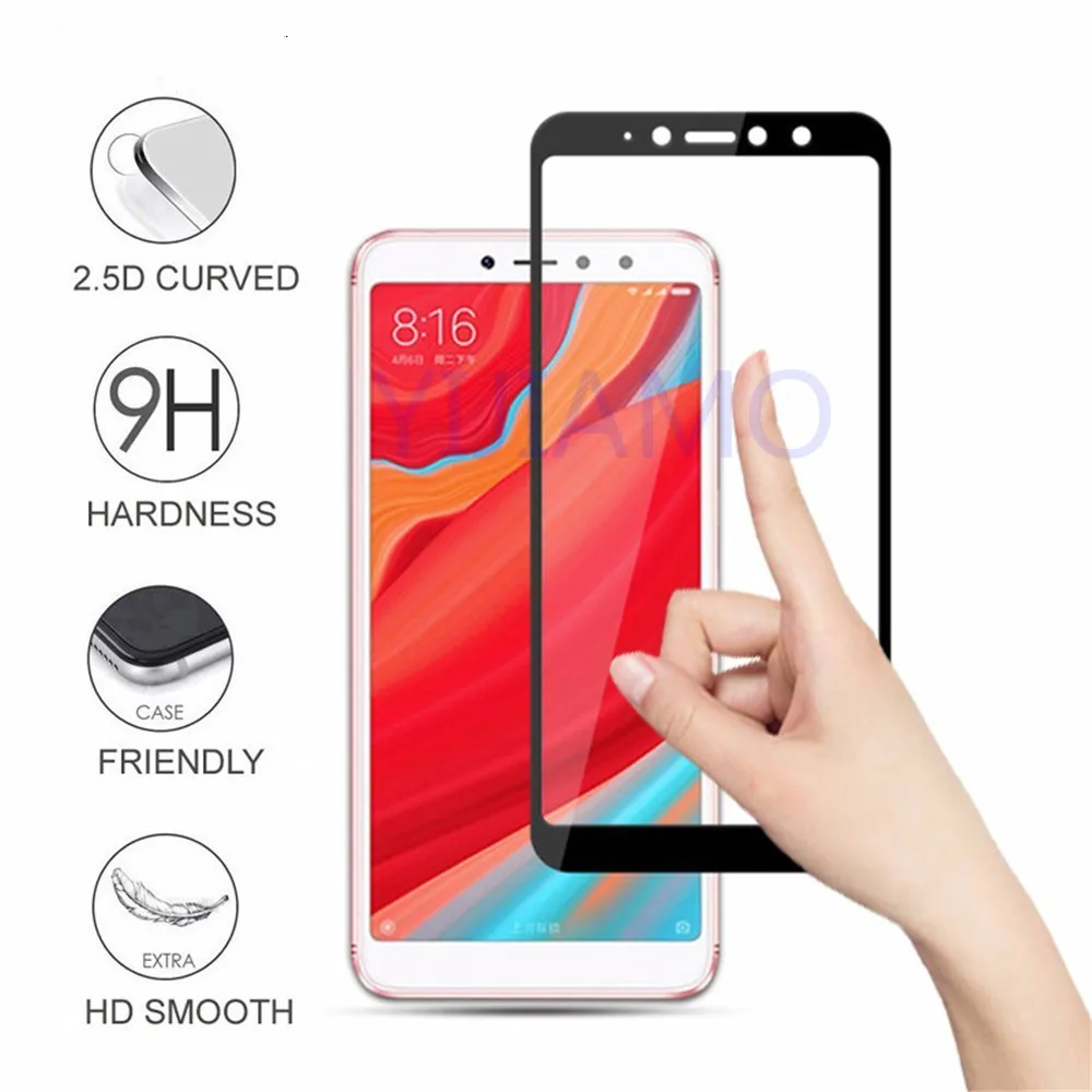 Защитное стекло закаленное 9H для Xiaomi Redmi S2 Note 5 5A Plus 4X 6A 6Pro|Защитные стёкла и плёнки