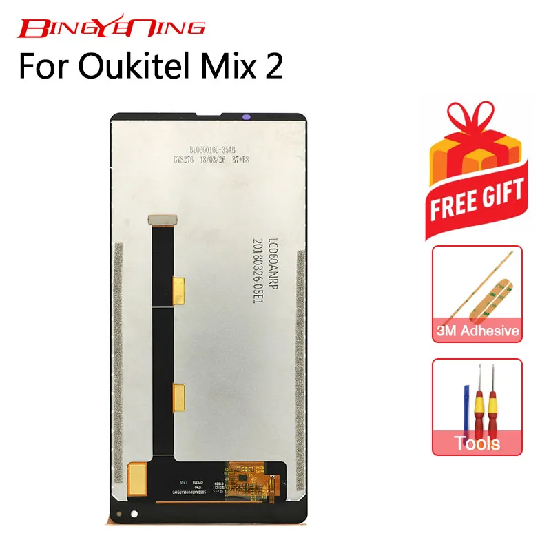 BingYeNing новый оригинальный для Oukitel Mix 2 сенсорный экран + ЖК дисплей в сборе