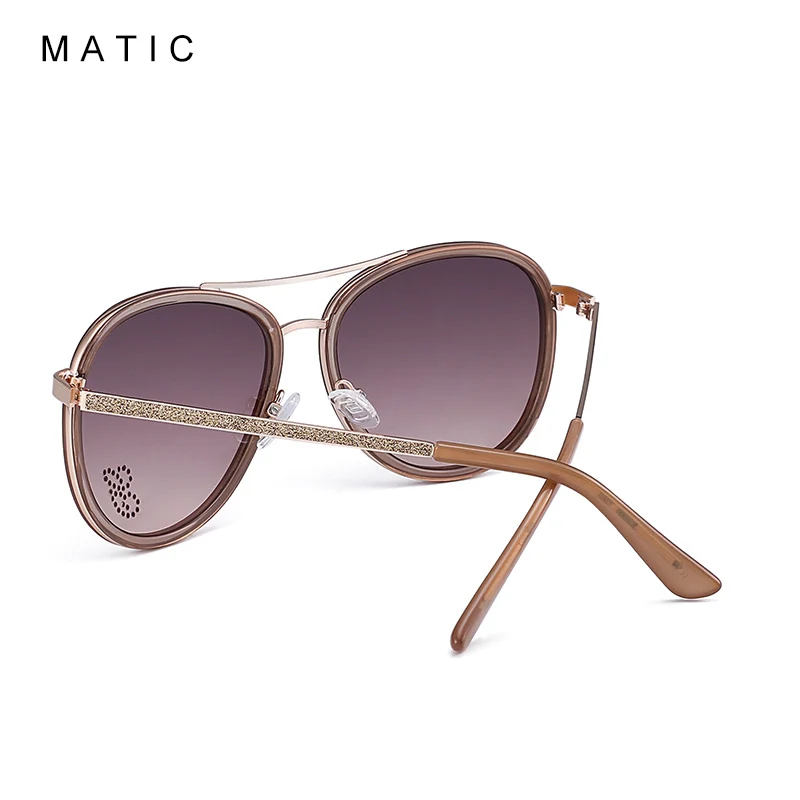 Солнцезащитные очки MATIC женские для вождения авиаторы в золотой металлической