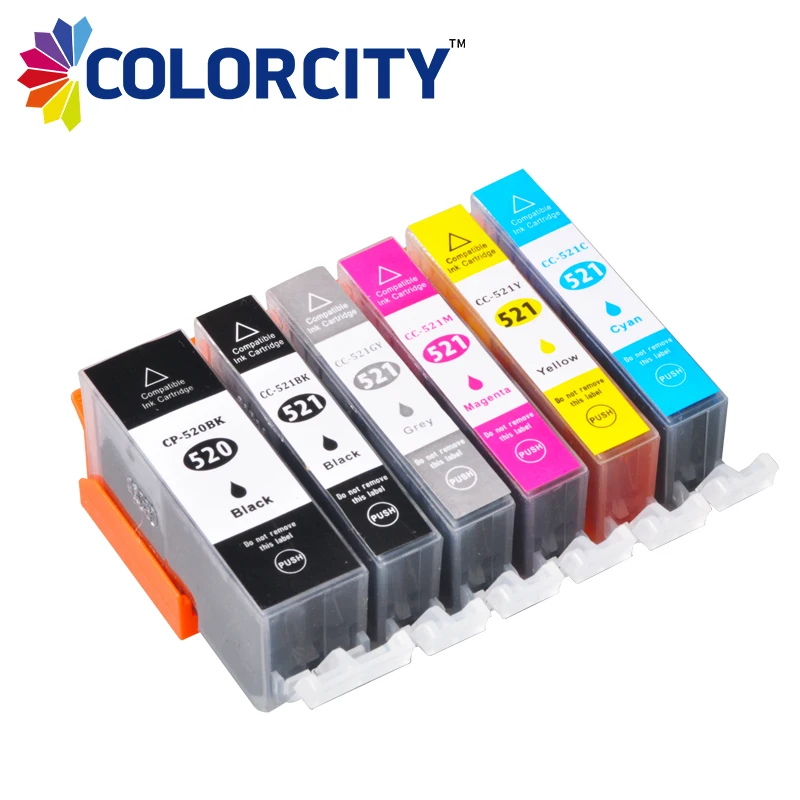 18 шт. PGI 520 CLI 521 pgi картридж для canon PIXMA IP3600 IP4600 IP4700 MX860 MX870 MP540 MP550 MP560 MP620 630|Чернильные