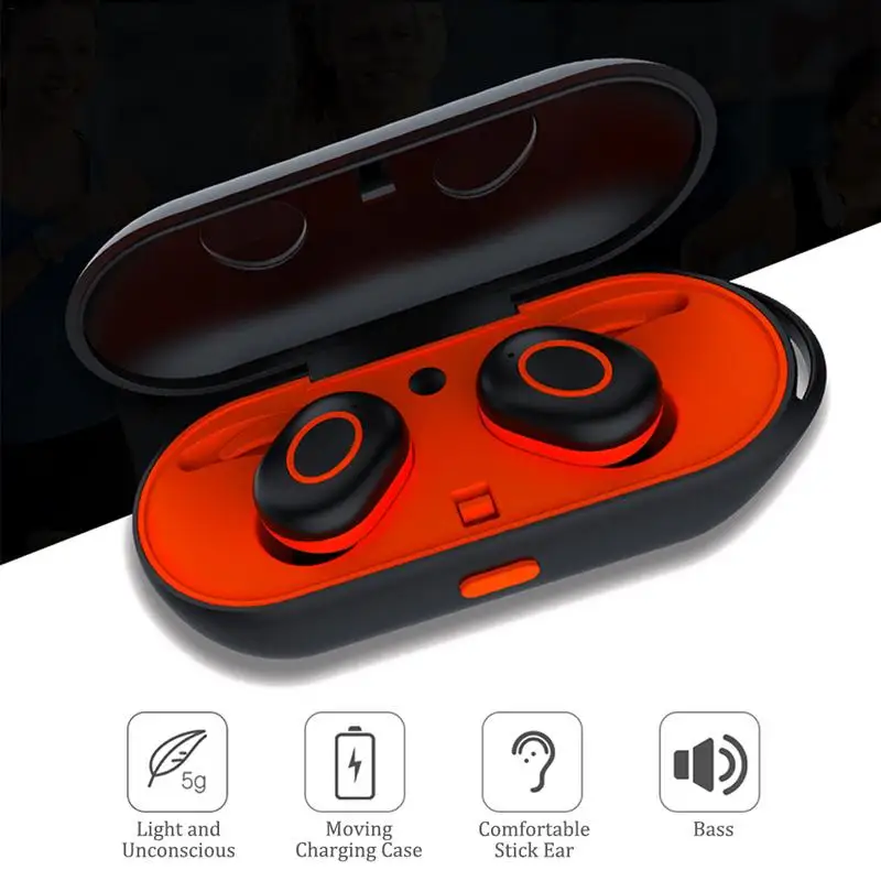Беспроводные спортивные наушники Bluetooth 4 1 мини Водонепроницаемый свет Стерео