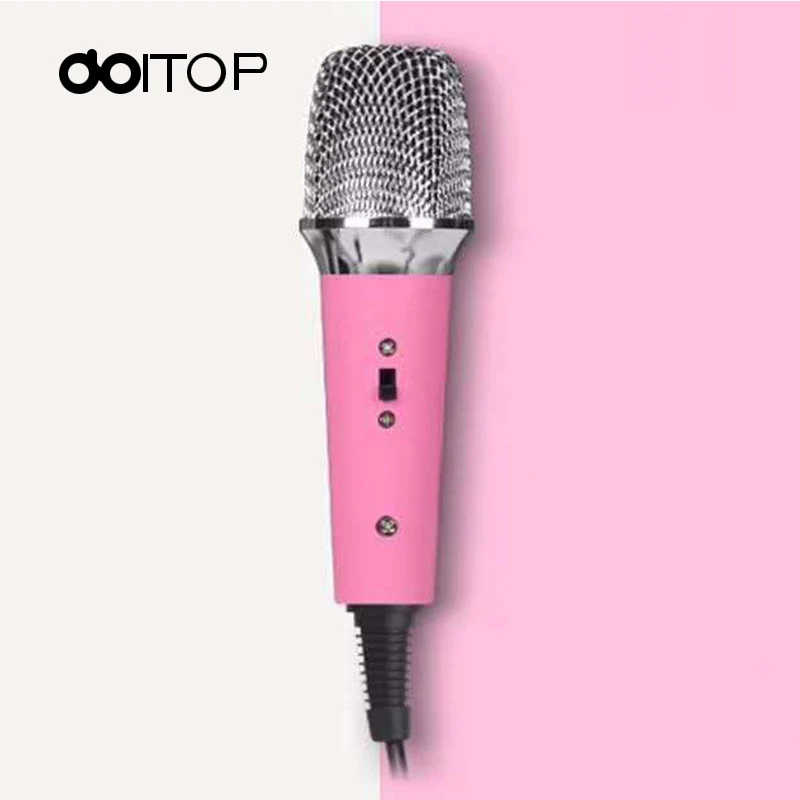 DOITOP мини металлический микрофон проводной Конденсатор волшебный караоке для