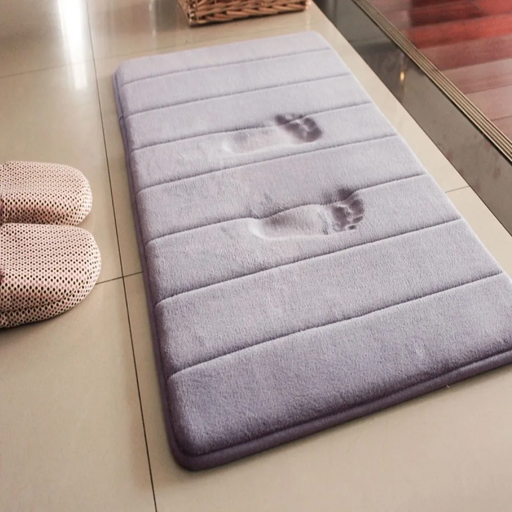 Новый коврик для ванной впитывающий воду Shaggy Memory Foam кухонный пол 40*60 см tapis salle de bain