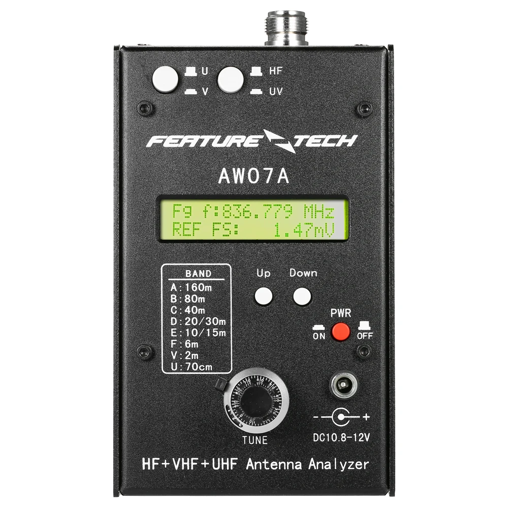 AW07A HF/VHF/UHF 160M измеритель импеданса антенна SWR анализатор для любительских