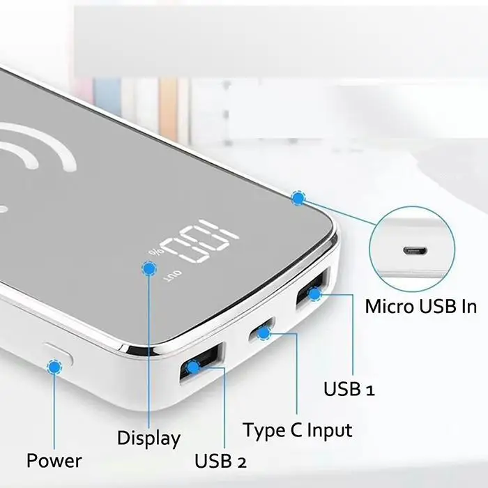 Профессиональный Аккумулятор Зарядное устройство Коробка беспроводной банк