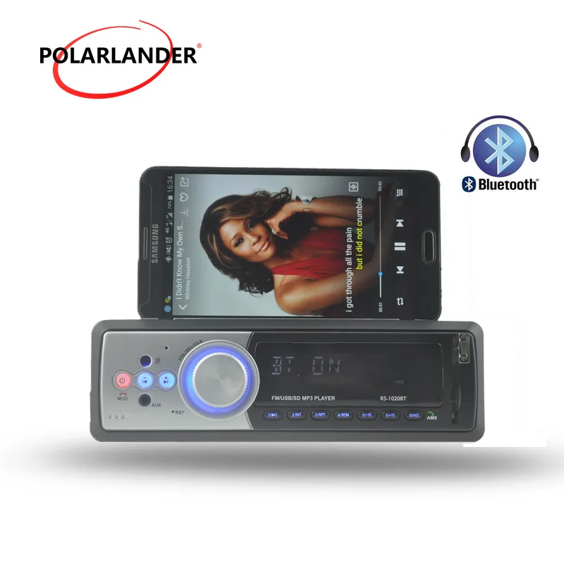 Aux вход Bluetooth USB/SD/MMC кардридер 1 DIN в тире пульт дистанционного управления MP3 MMC WMA
